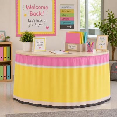 Multi-functional Pencil Table Skirt Multi Size Table Draping School Table Skirt Back To School
