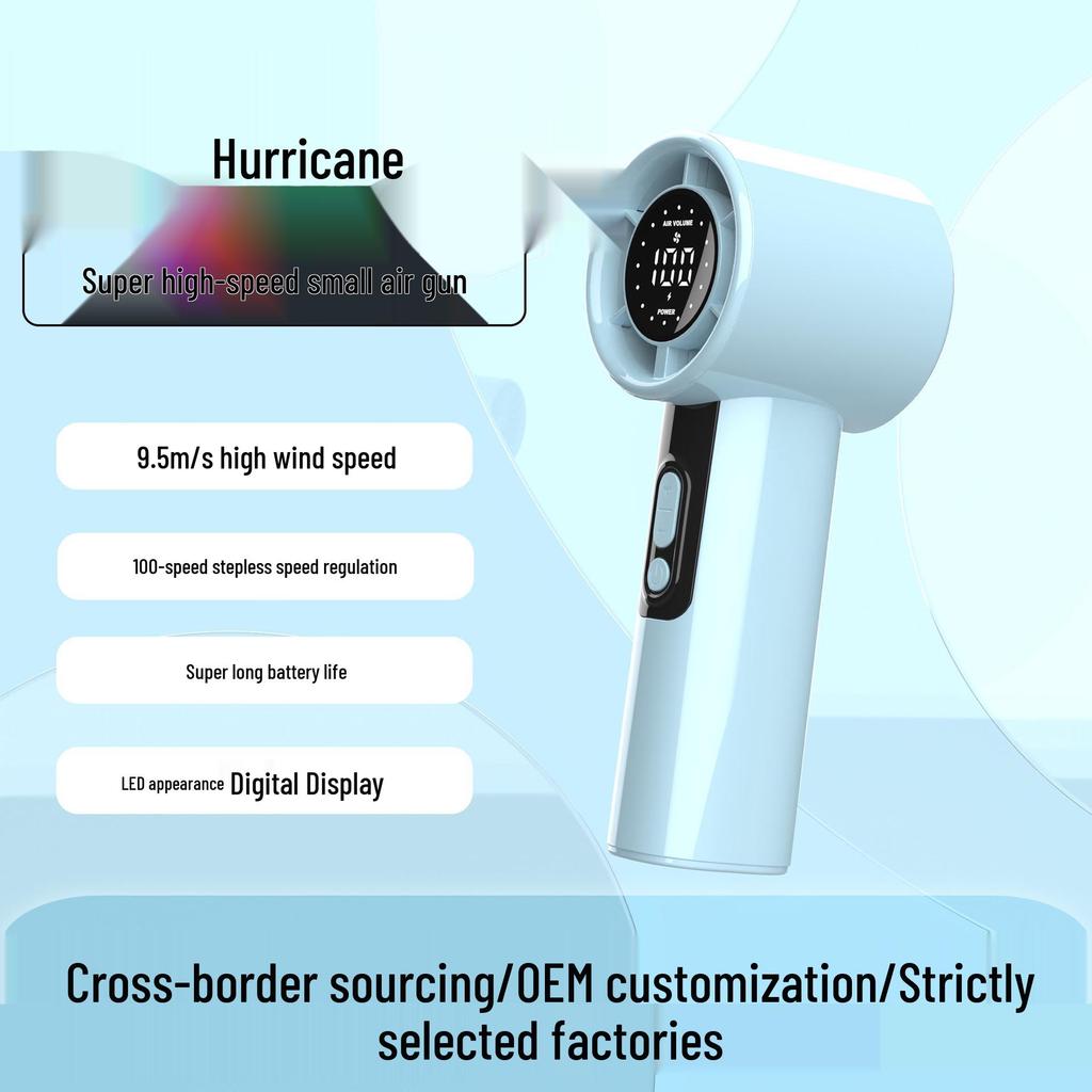 High-Speed Energy-Saving Mini Air Cannon: Powerful Handheld Fan for Personal Cooling