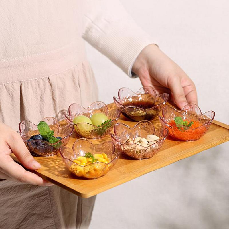 Узор молотка Сакура Соусницы Маленькие Пластиковые Блюдца для Приправ Соусник Миска для Соуса Мороженое Маленькие Обеденные Тарелки