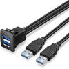 3-футовый квадратный удлинитель с двумя портами USB 3.0 для панели с креплением на приборную панель автомобиля