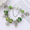 Браслет удачи, глазурованное дерево жизни, зеленый искусственный кристалл, винтажный браслет своими руками, многоцветный браслет в этническом стиле для покупок, работы, вечеринки, свиданий