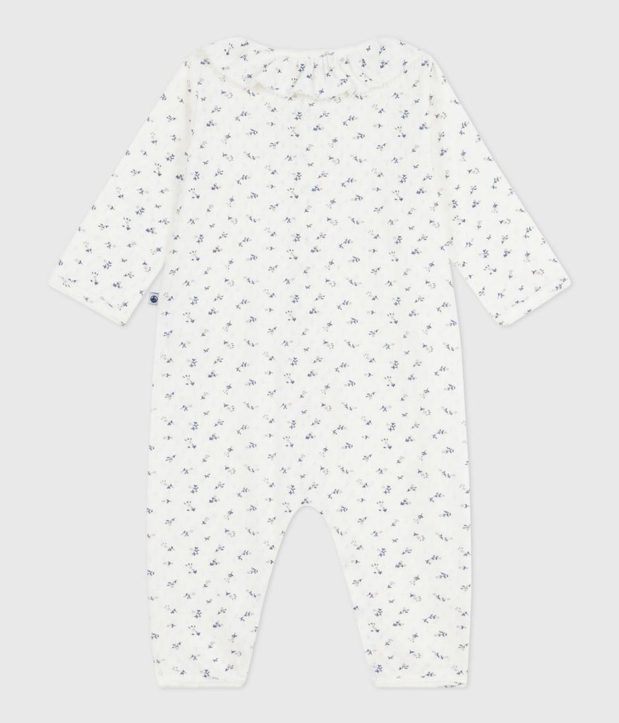 Petit Bateau Footless Romper 60cm A0DVP, Off-White/Multicolor, 3-Months,