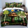 Treehouse and forest scene. Bedding sets Duvet cover sets Duvet covers Pillowcases(1 * Duvet Cover 2 * Pillowcases without duvet insert)