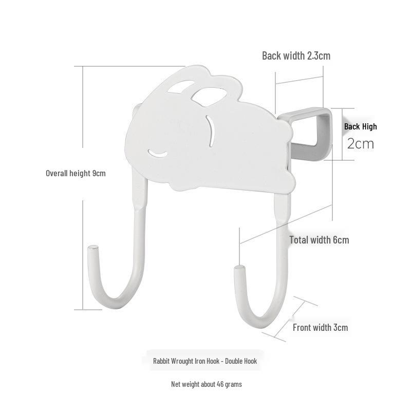 Кованый железный крючок в форме кошки над дверью - Без гвоздей, без клея