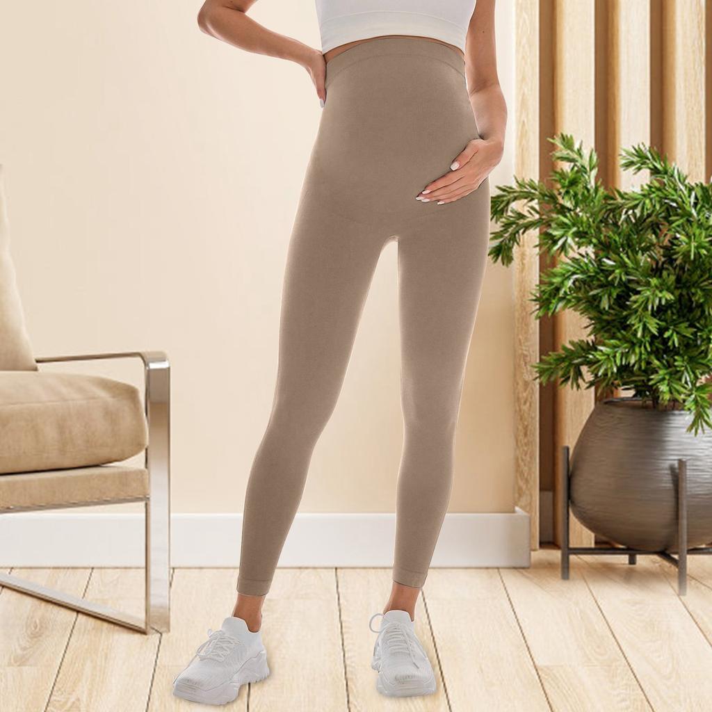 Беременные женщины в спортивных и повседневных леггинсах с облегающей посадкой и бесшовных штанах для йоги