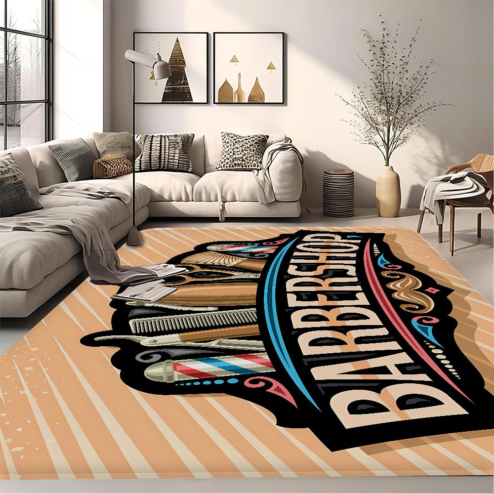 Barber shop retro Floor Mat Bathroom Mat Kids Room Bedroom Decoration Balcony Anti-Slip Doormat Living Room Welcome Rug