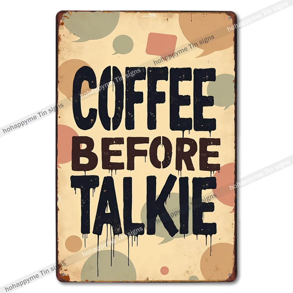 Retro Coffee Metal Tin Sign Vintage Wall Art Decor Grinder Decorative Kitchen Dining Room Home Decor Gift Idea