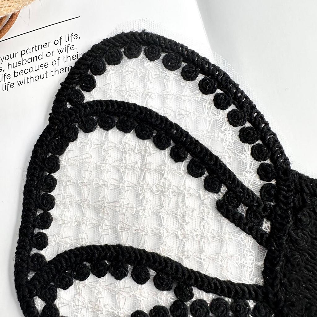 Mesh Lace Bow Diy Patch Sticker Clothing Top Sweater T-Shirt Decorative Accessories Cloth Sticker Accessories