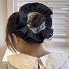 Large Korean Hair Accessories Big Band Scrunchie for Women Girl Rubber Elastic Popular Vintage Leading Fashion Adults Fascinator