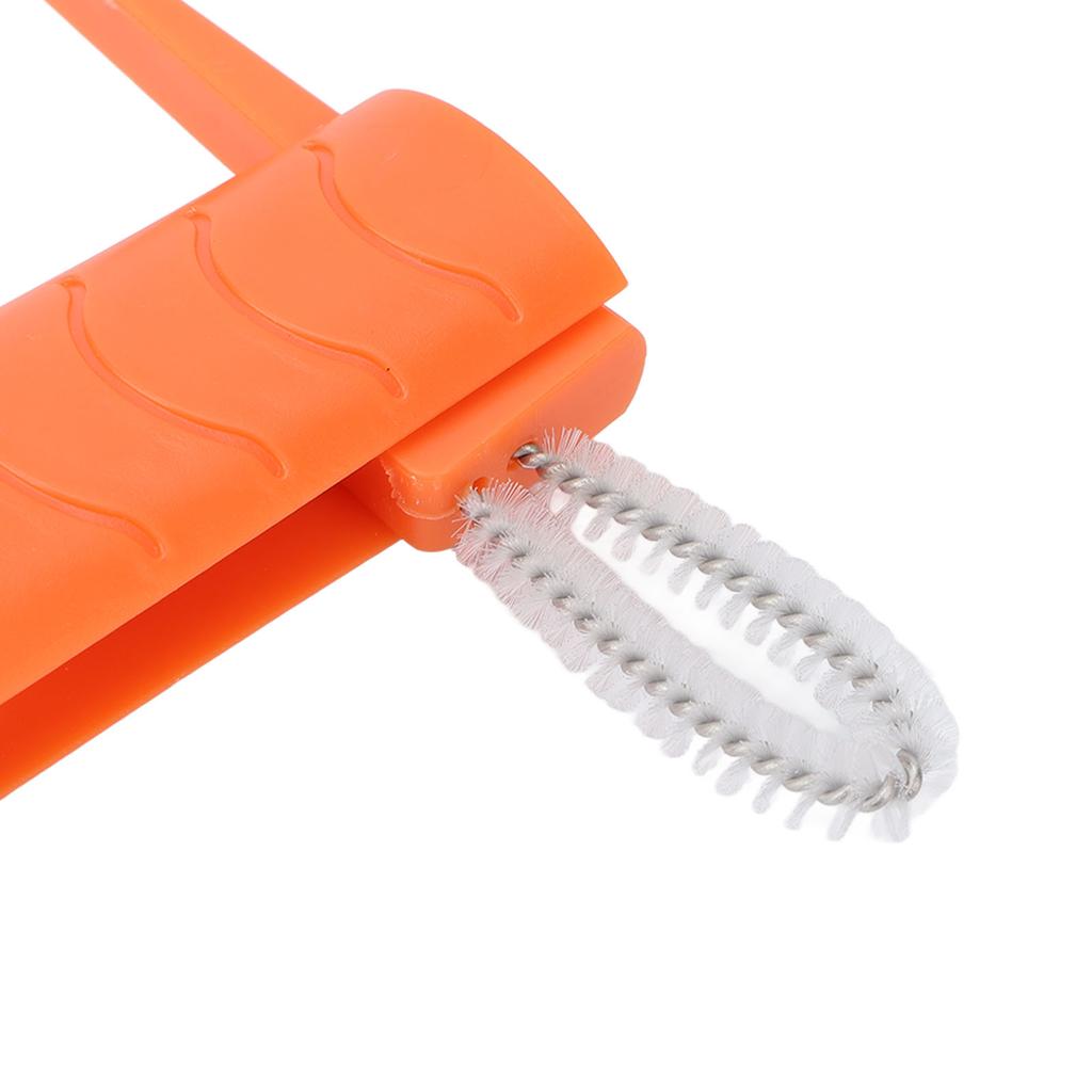 5 шт. Щетка для чистки бритвы Многоцелевая Портативная Нейлоновая Щетка для чистки бритвы для Чашки Тарелки Оранжевая