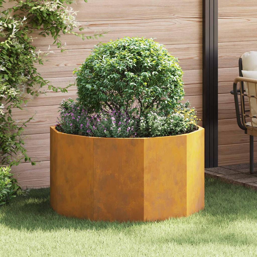 Plant Pot Rusty 90 x 90 x 50 cm Weatherproof Steel