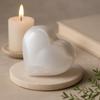 Selenite Heart Crystal 10 Cm