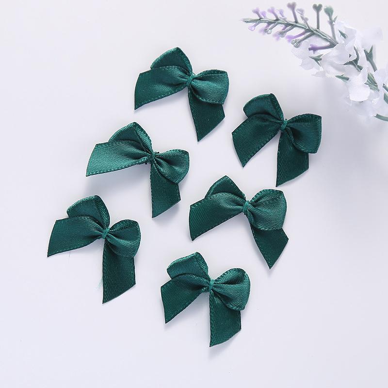 100 шт./набор Разноцветные атласные бантики Нашивки Аппликация Мини галстук-бабочка DIY Одежда Швейное украшение