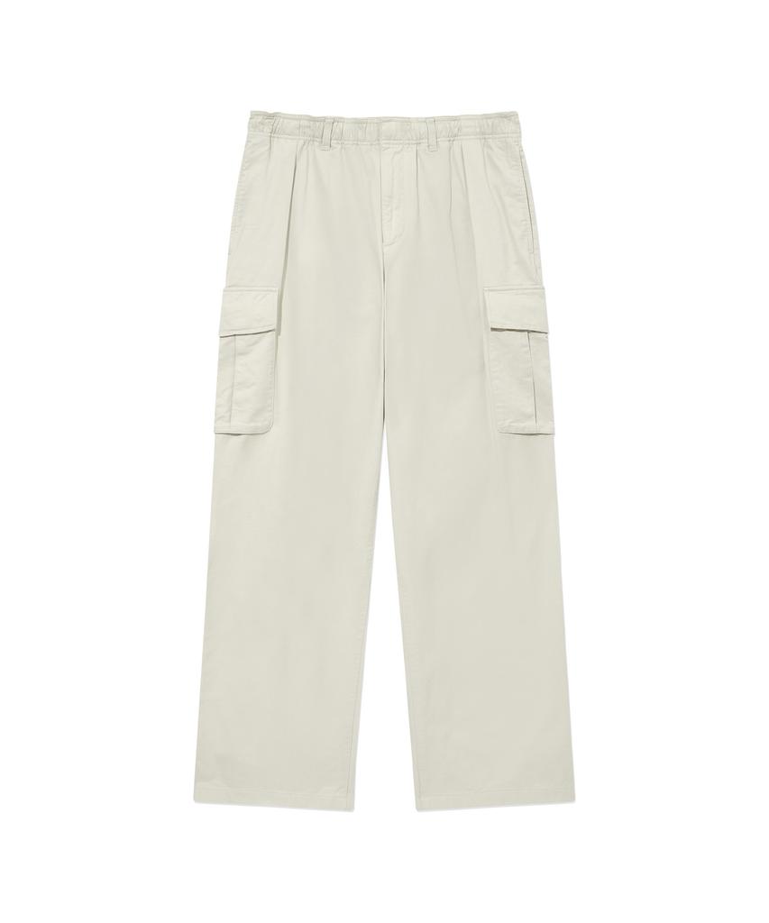COVERNAT Cotton Cargo 1-Tuck Pants Ecru
