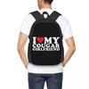 I Love My Hot Cougar Girlfriend Student Backpack School Bag Hiking Travel Daypack for Men Women Fashion Bookbag Shoulder Bags