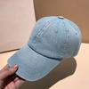 Fashion Denim Baseball Cap For Women Men Solid Color Adjustable Outdoor Sun Visors Hat Punk Hip Hop Dad Trucker Ponytail Caps
