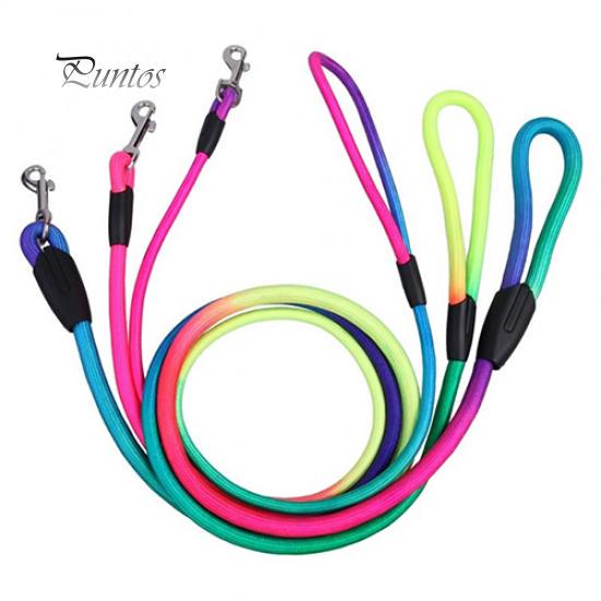 Радужный цветной плетеный пояс для питомцев, поводки для дрессировки
