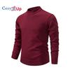 Cozy Up Men's Round Neck Solid Color Knitted Sweater Autumn and Winter Thick Base Warm Outer Wear Sweater