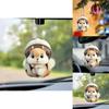 Squirrel Acrylic Car Pendant Couples Keychain Decoration For Car Interior Decor