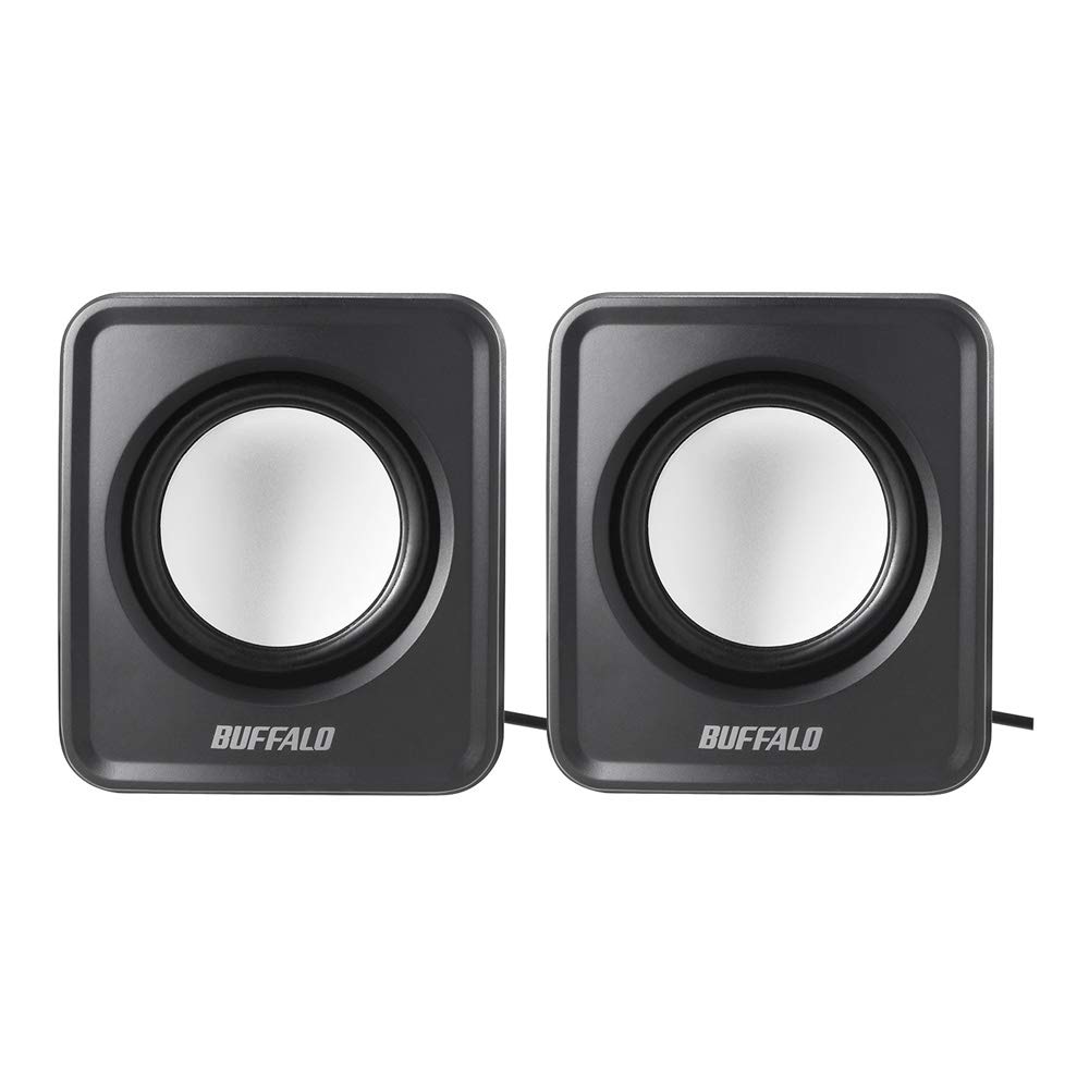 Компактные черные USB-колонки для ПК Buffalo BSSP105UBK, с питанием, Размер,