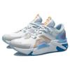 Li Ning 001 Ti Амортизирующие Нескользящие Низкие Беговые Кроссовки Женские Бело-Синие AGLR008-1
