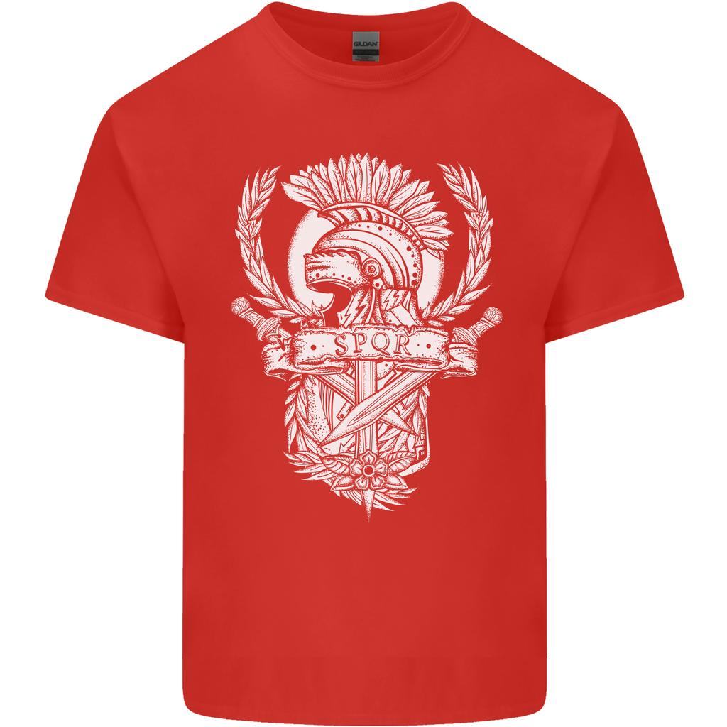 SPQR Helmet Gym Bodybuilding Training Top Unisexs Light Cotton TShirt