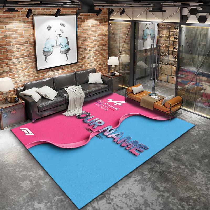Alpine F1 Custom Name Carpet Rug For Living Room Bedroom Home Sofa Decoration Kids Play Nonslip Floor Mat