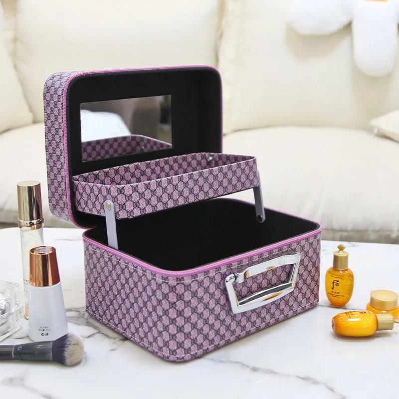 Косметичка женская большая вместимость портативная косметичка размер коробки для хранения косметики