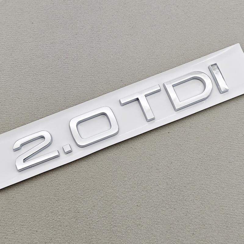 3D ABS Car Logo 1.9 2.0 2.8 3.0 4.2 TDI 3.6 Sticker Rear Trunk Emblem Badge For 5dnfg A3 A4 A5 A6 A7 A8 Q3 Q5 Q7 Q8 Accessroies dnfg5