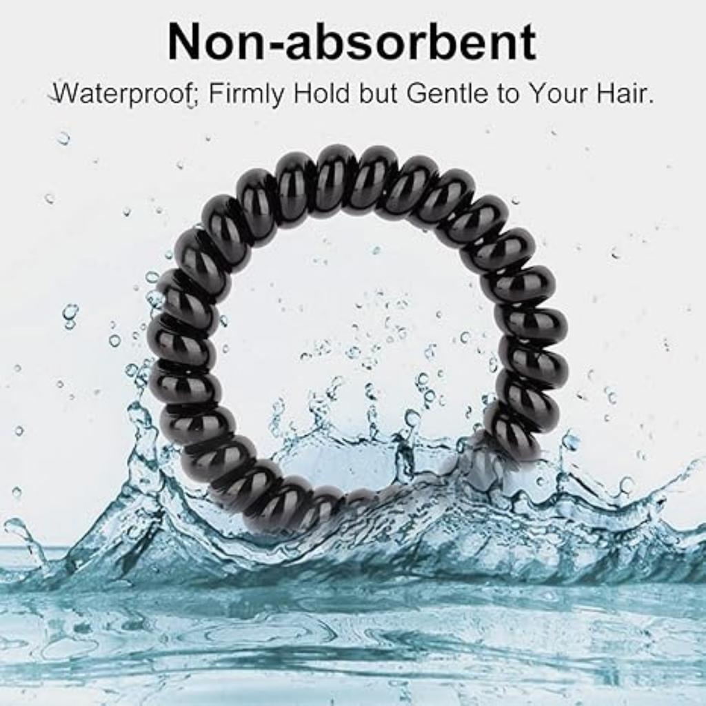 Спиральные резинки для волос, 10 шт., резинки для волос в виде телефонного шнура, пластиковые резинки для волос, держатели для хвостиков, аксессуары для волос без повреждений для девочек, женщин, дам