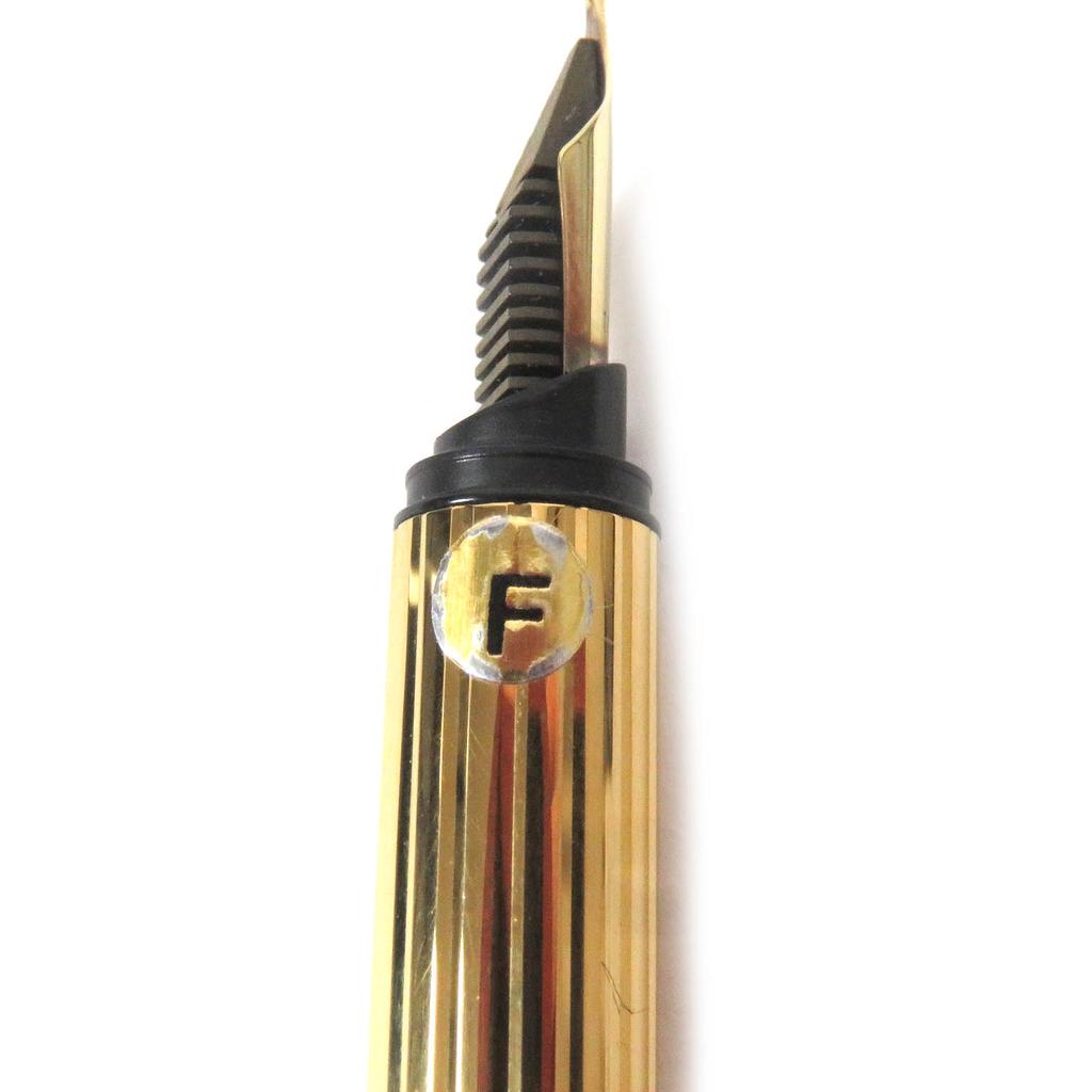 Excellent Cartier fountain pen PANTHERE Must de Cartier Cap Type Gold silver18K Used