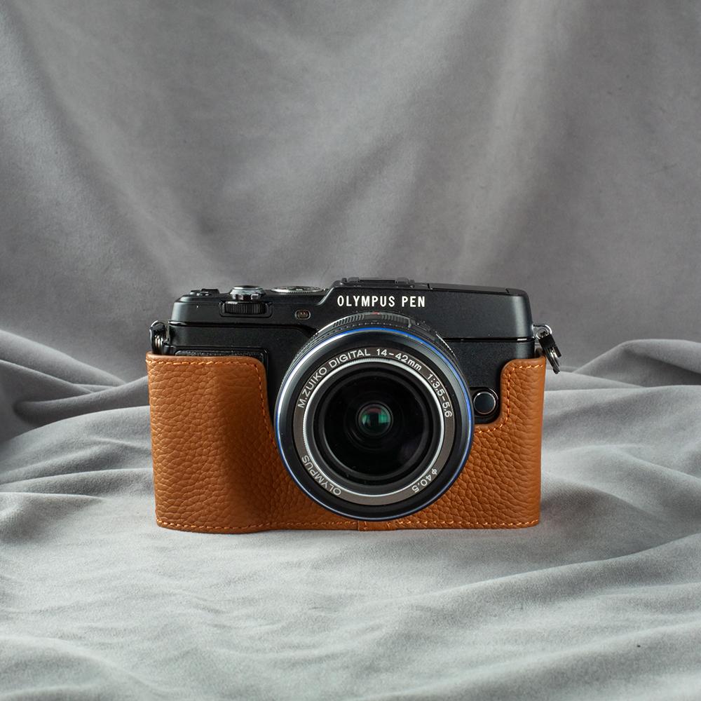 For OLYMPUS PEN E-P5 Leather Camera Case Protective Case For Camera Genuine Real Leather Cover Protective Case for Camera