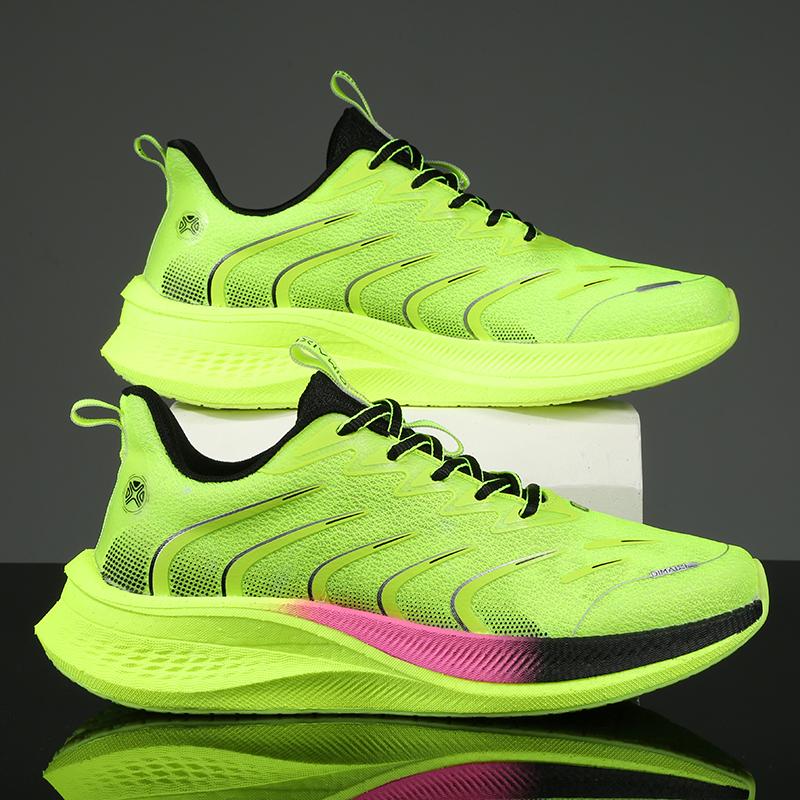 Спортивная обувь Новые ультралегкие амортизирующие дышащие кроссовки для бега Модные мужские кроссовки с круглым носком на шнуровке Теннисная обувь для спортзала