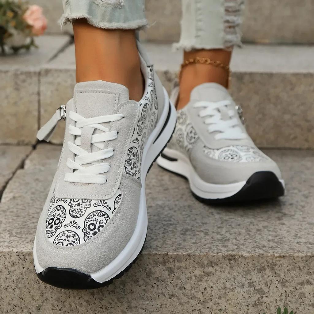 2024 Wedge Casual Fashion Comfortable Women's Shoes Outdoor Versatile Lace Up Lightweight Sports Women's Vulcanized Shoes