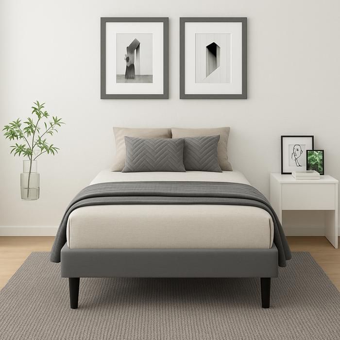 Sommier 80x190 cm - Déhoussable - housse lavable - pieds de 20 cm