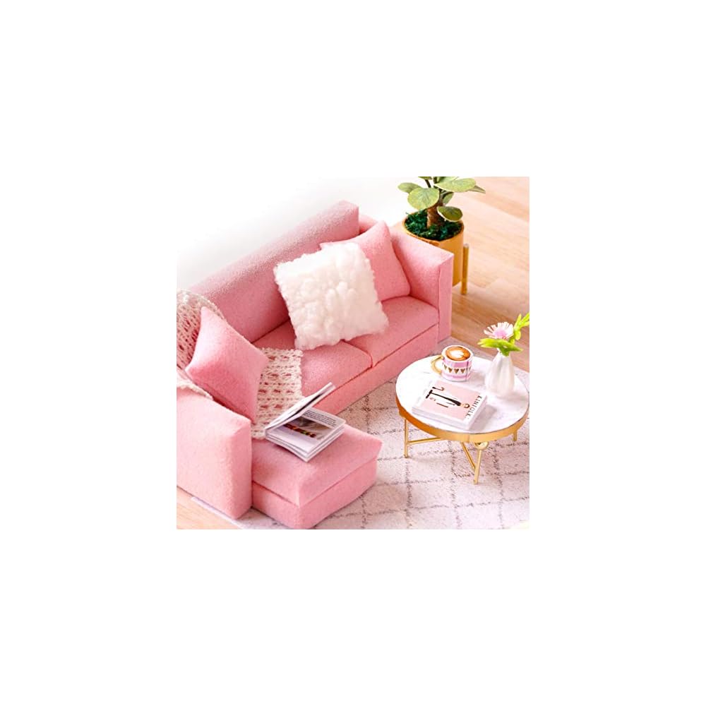 Набор для сборки деревянного кукольного домика Cuteroom DIY со светодиодной подсветкой и музыкальной шкатулкой, пылезащитный чехол, набор мебели и миниатюрных аксессуаров