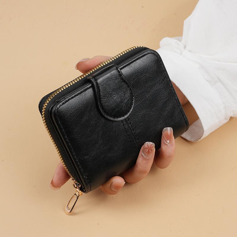 Женский компактный кошелек, винтажный стиль, кошелек для монет с застежкой-кнопкой, маленький женский кошелек для денег