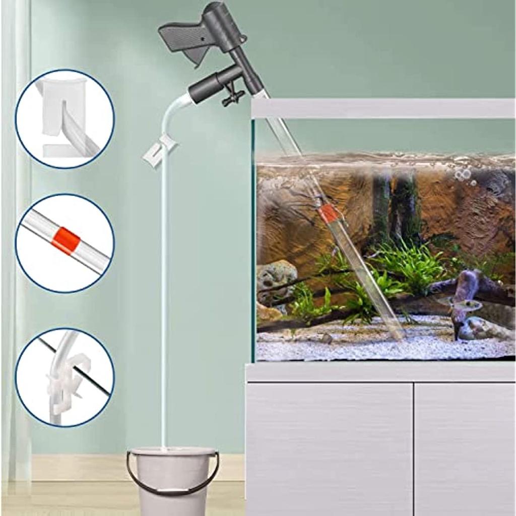 Набор для чистки аквариумного гравия Очиститель для аквариума Замена воды в аквариуме Пылесос для пола в аквариуме Очиститель гравия Устройство смены воды в аквариуме (черный)