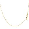 Lala Christie Gold Chain Necklace, 18K Gold, Petal, 1.1mm Wide, Approximately 0.7g, Up To 45cm Long, Adjustable Length, Lc97-0008