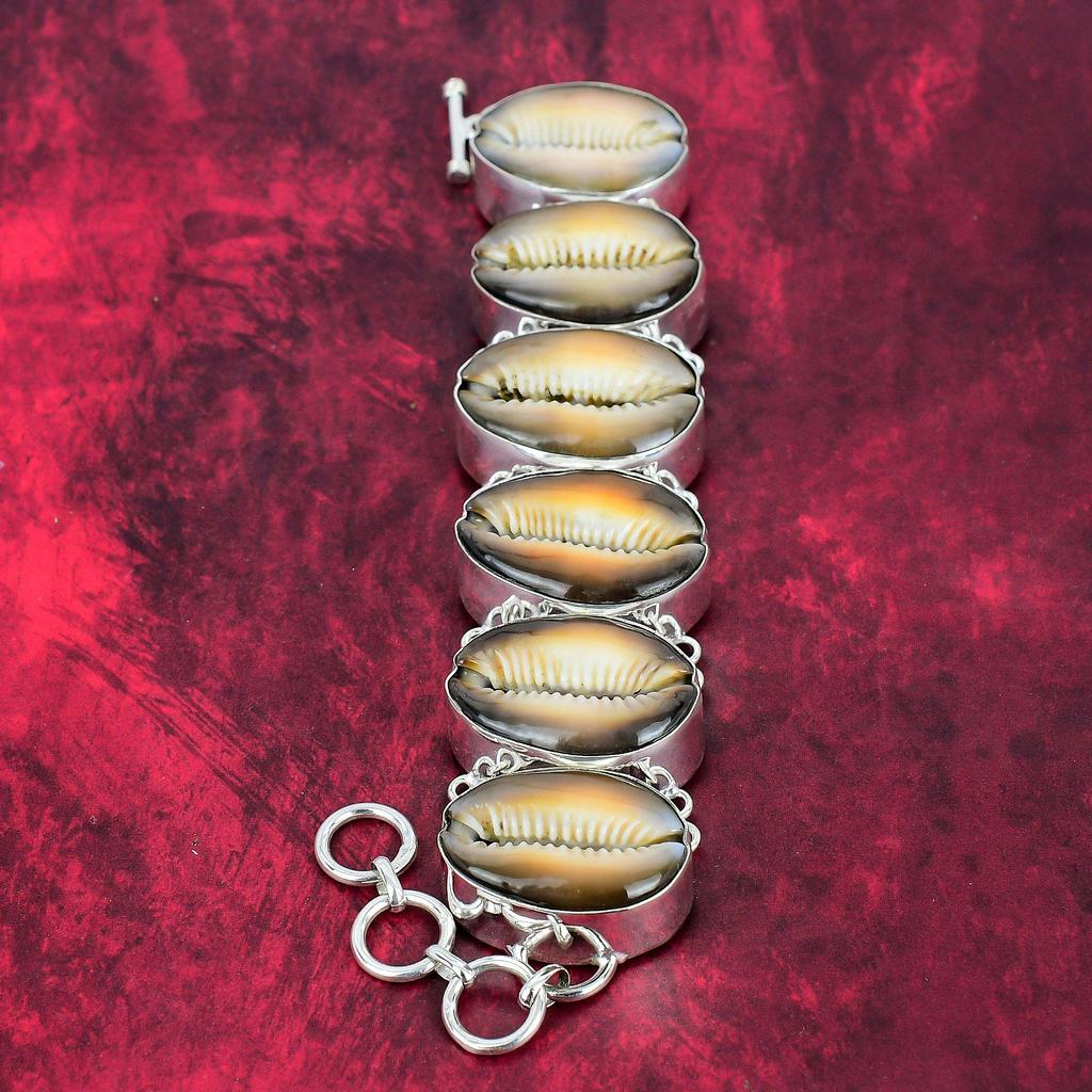 Cowrie Shell Gemstone Jewelry, Handmade Beautiful Necklace & Bracelet Jewelry Set, 925 Solid Sterling Silver Jewelry For Her