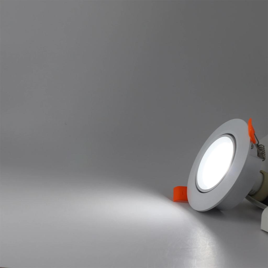 10 шт. вырез 70 мм более дешевый алюминиевый регулируемый встраиваемый светодиодный точечный светильник 6 Вт GU10 потолочный светильник монтажная рамка высокого качества