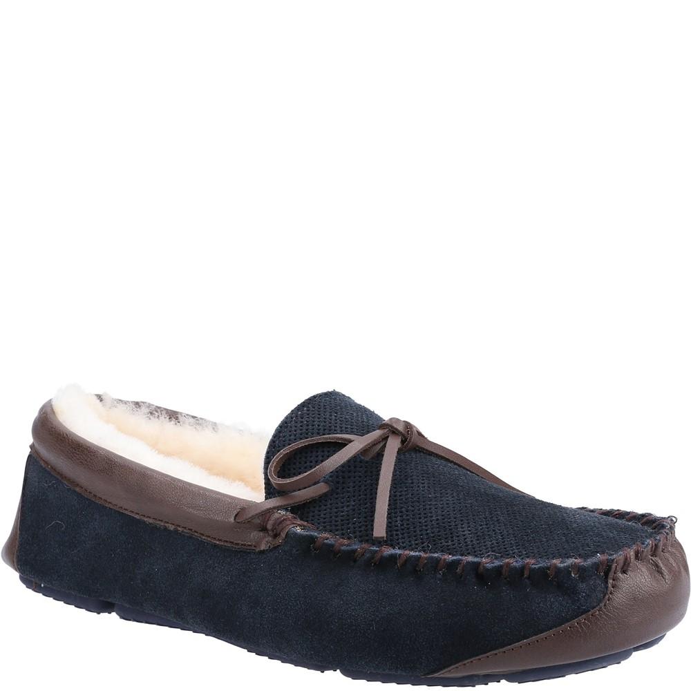 COTSWOLD Mens Northwood Suede Moccasin Slippers