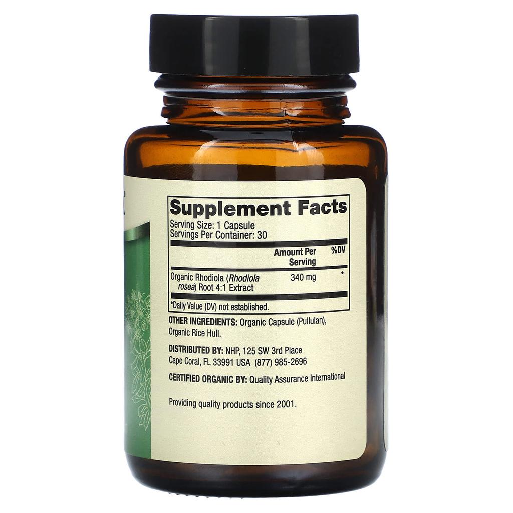 Dr. Mercola Organic Rhodiola Extract, 30 Capsules