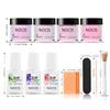 NOCIS 4 Colors Nail Dipping Powder Set Nail Art Starter Kit Dip Powder Fastdrying No UVLED Nail