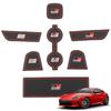 XIKER Interior Rubber Mats for Toyota GR86 Protective Rubber Custom Interior Door Drink Stain and Scratch Door Slot Noise Easy Set of 7 (ZN8 Series),