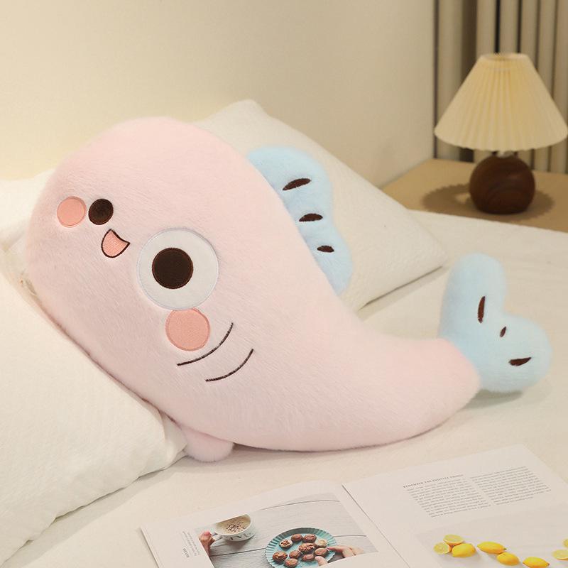 Adorable Cartoon Fish Hug Pillow for Girls - Leg Clamping, Side Sleeping/Pregnancy Backrest Cushion, Ideal for Bedside & Winter Coziness