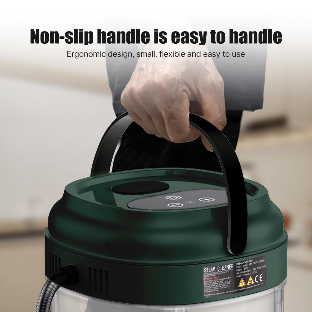 Ручной многофункциональный пароочиститель под давлением с 3 щетками и удлиненным стержнем для домашнего использования