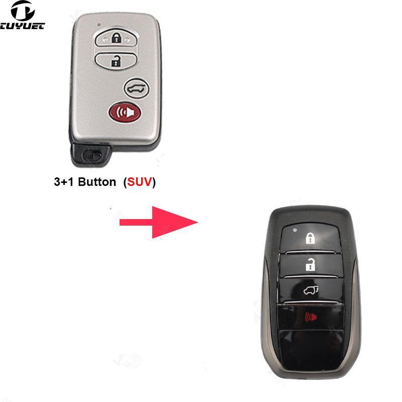 Modified Smart Remote Key Shell for Toyota Camry Prado Land Cruiser (Board 5290) With Emergency Key Blade