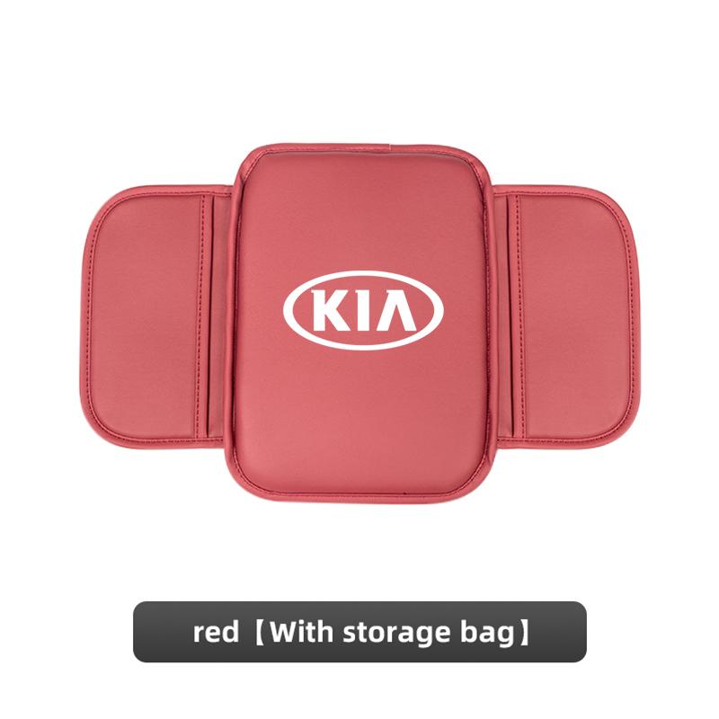 JUNT9 Car Armrest Mats Arm Rest Cushion Interior Accessories For Kia Rio Soul Cerato Soent Sportage Picanto K5 Forte Niro Morning Ceed