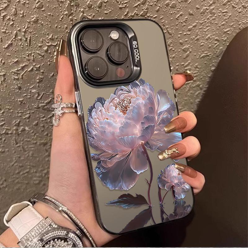 Чехол для телефона с хорошим значением Пион для iPhone 17 16e 16 15 14 13 12 11 mini Pro Max XSMAX 8 7 Air Plus Противоударная Матовая Задняя Крышка